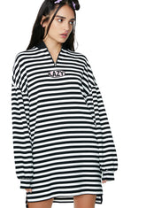 Zip Up Stripey Sweatshirt