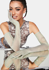 Olive Fairy Mesh Gloves