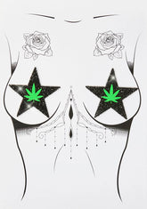 Diamond Bling Weed Star Pasties