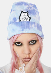 Periwinkle Lord Nermal Tie Dye Beanie