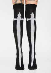 Sinister Confessions Cross Socks