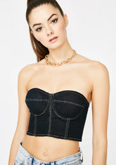 Babe Nation Denim Bustier