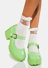 Alien Green Tira Mary Janes
