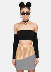 Beetlejuice Babe Striped Mini Skirt