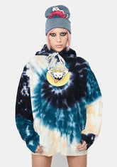 Spiral Tie Dye Big Smile Graphic Hoodie