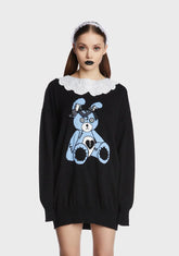 Tortured By Thoughts Oversized Sweater