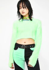 Acid Spark Cropped Sweater
