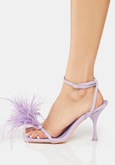 Purple Prancy Fluffy Heels