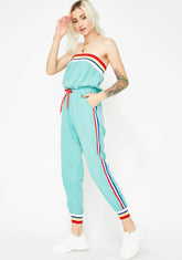 Happy Thoughts Rainbow Trim Jumpsuit