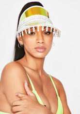 Yellow Holographic Advize Me Visor Hat