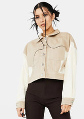 Off The Clock Two-Tone Denim Jacket