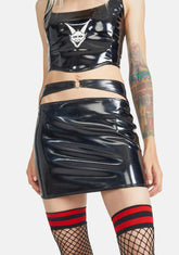 Pierced Mini Skirt