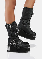Trashville-250 Unisex Platform Mid-Calf Boots