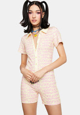 Tattoo Ribbed Romper