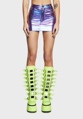 Cyber Crash Metallic Skirt