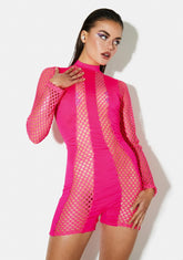 Hottie Fine As Wine Fishnet Romper