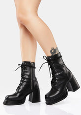 After School Club Lace-Up Boots