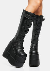 Stack-308 Knee High Platform Boots