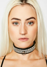 Sparkle Puss Rhinestone Choker