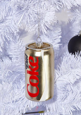 Diet Coca-Cola Can Glass Ornament