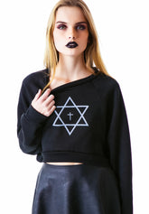 Trippy Cropped Sweatshirt
