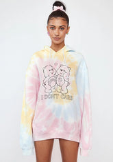 X Care Bears I Don't Care Tie Dye Hoodie