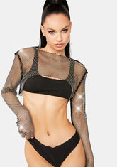 Mystic Bling Elite Fishnet Crop Top