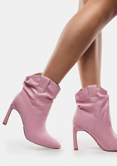 Rose Here For It Heeled Booties