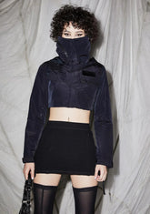 Reverb Cropped Windbreaker Hoodie