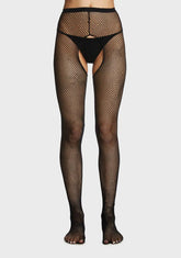 Night Take It Easy Fishnet Crotchless Tights