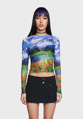 Picture Perfect Mesh Top