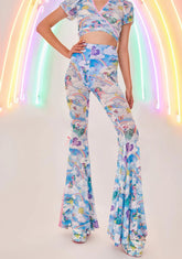 Rainbow Chaser Mesh Flare Pants