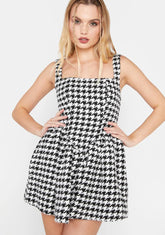 Bonnie Houndstooth Mini Dress