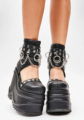 Dark Heart Wedge Ankle Boots