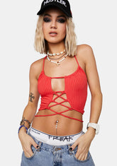 Coral Cool Kid Halter Top
