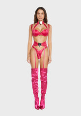 Pink On Lock Lingerie Set