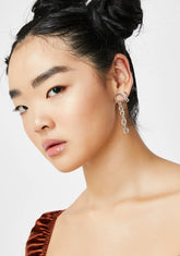 No Letting Go Chain Earrings