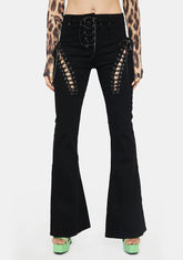 Engine Black Flared Jeans