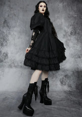Dark Restless Angel Platform Boots
