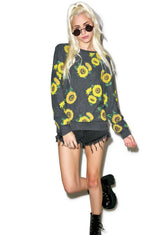 Contempo Sunflower Baggy Beach Jumper