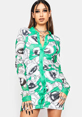 No Earthlings Allowed Mini Dress