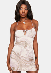 Lavender No Illusions Mesh Mini Dress