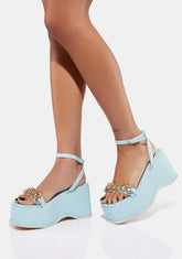 Periwinkle You Got Served Platform Sandals