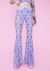 Are We Human Dragon Print Bell Bottoms