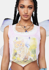 Kitten With Wings Bustier Top