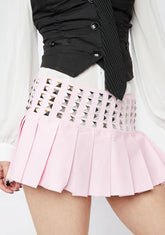 Blush Bad Behavior Studded Mini Skirt