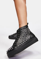 The Demon Inside Studded Sneakers