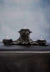 Black Rose Triple Tealight Holder