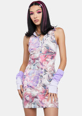 Fairy Anime Ribbed Mini Dress