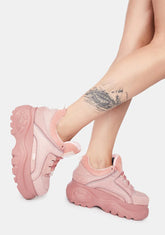 Pink Classic Low Fur Sneakers